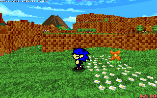 gif showcasing Sunky falling off an edge in Greenflower Zone act 1